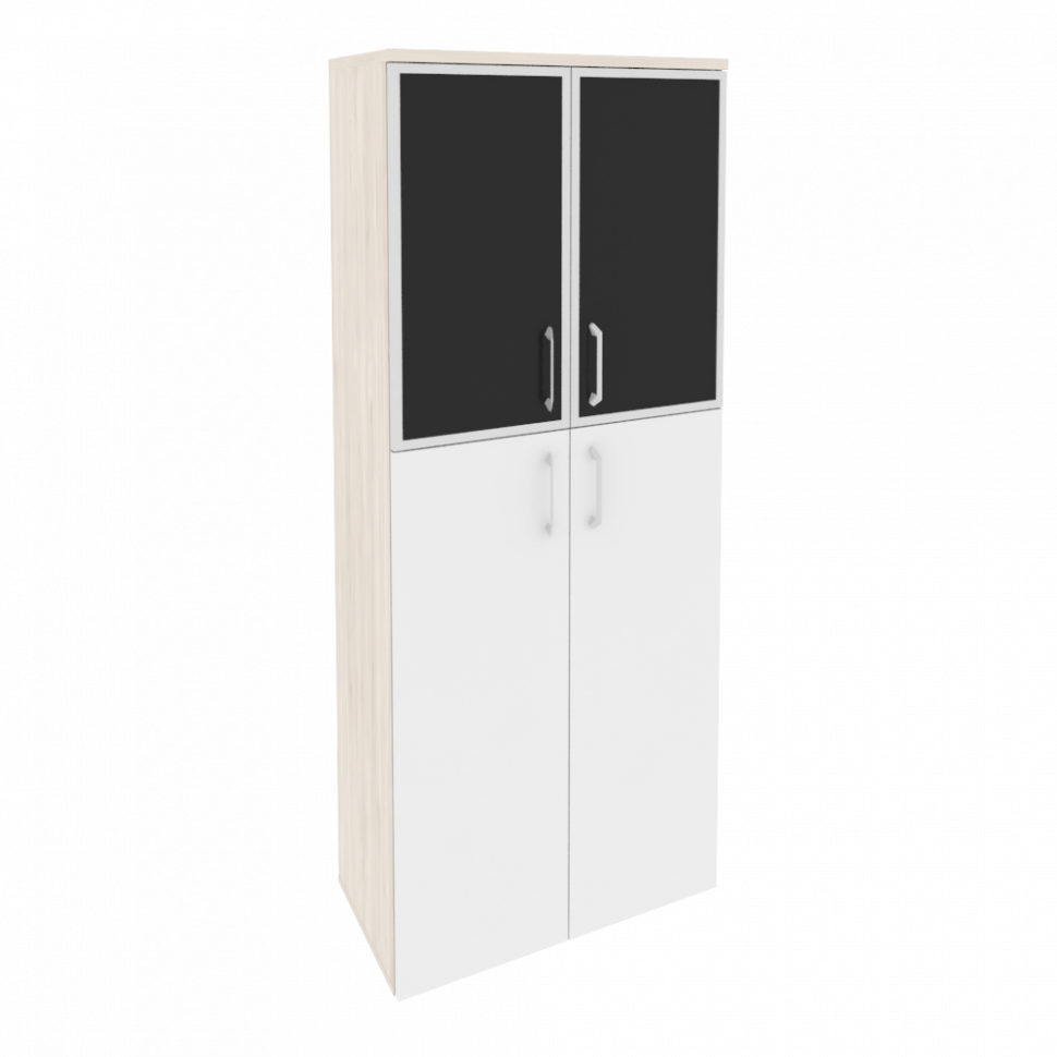 Onix Шкаф высокий широкий O.ST-1.7 R black Денвер Светлый/Белый Бриллиант/Cтекло Black 800*420*1977 Onix Шкаф высокий широкий O.ST-1.7 R black Денвер Светлый/Белый Бриллиант/Cтекло Black 800*420*1977