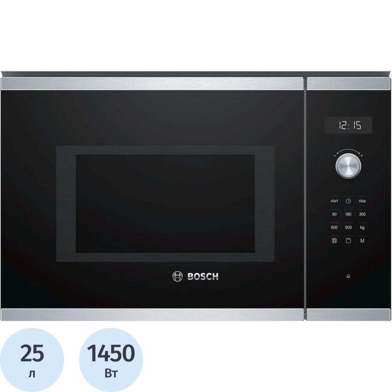 Встраиваемая микроволновая печь Bosch BEL554MS0 25л. 900Вт черный
