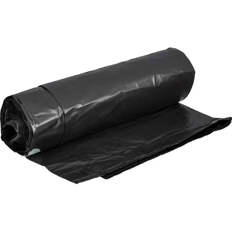 Мешки для мусора ПВД 100л 50мкм 10шт/рул черные 65x80см Комус с зав-ми_СПБ
