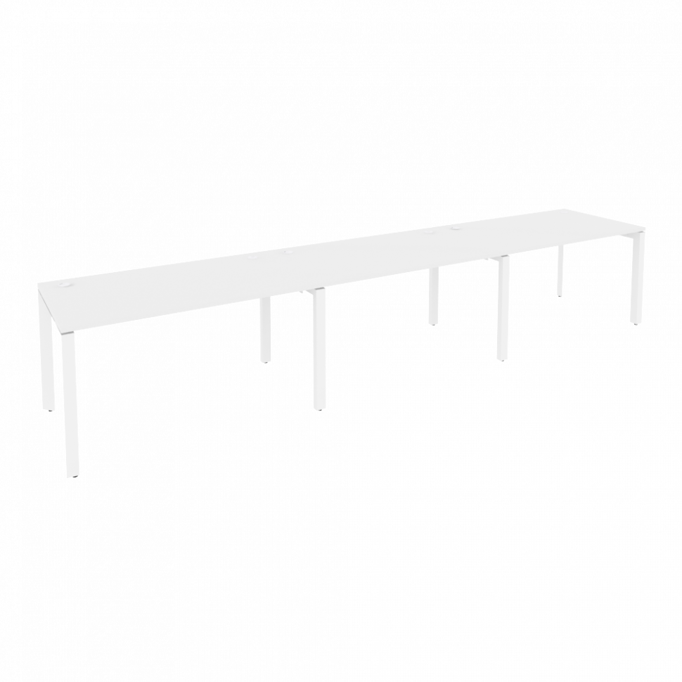 Onix Рабочая станция на П-образном м/к O.MP-RS-3.3.8 Белый Бриллиант/Металл Белый 4140*800*750