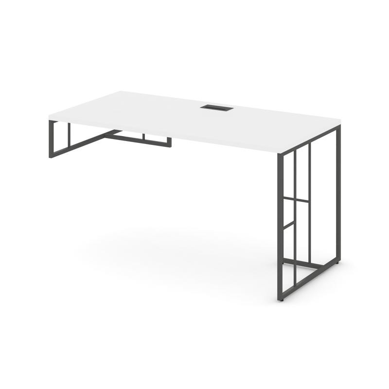 Rift Стол письменный для опорной тумбы левый RF.SPOT-014 (L) Белый Бриллиант/Металл Антрацит 1580*70