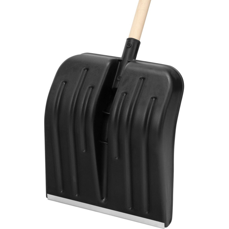 Лопата д/уборк снега пласт/ковш 360х405х1550мм дер/чер 1сорт Сибртех 61574