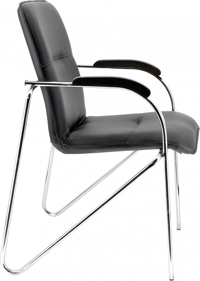 Кресло Everprof Samba (Самба) Wood CF Экокожа Черный