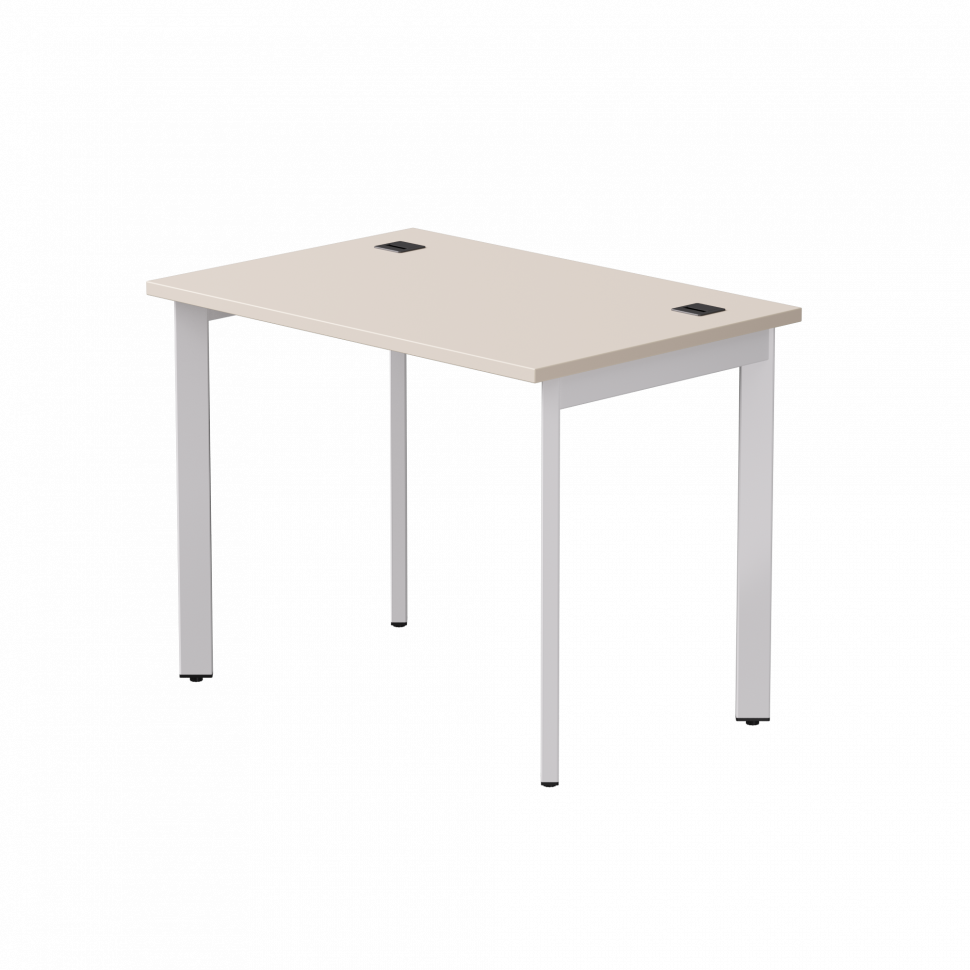 Стол прямой Everprof EVO (ЭВО) на металлокаркасе 980х670х755 мм опоры 45гр Кашемир/Белый