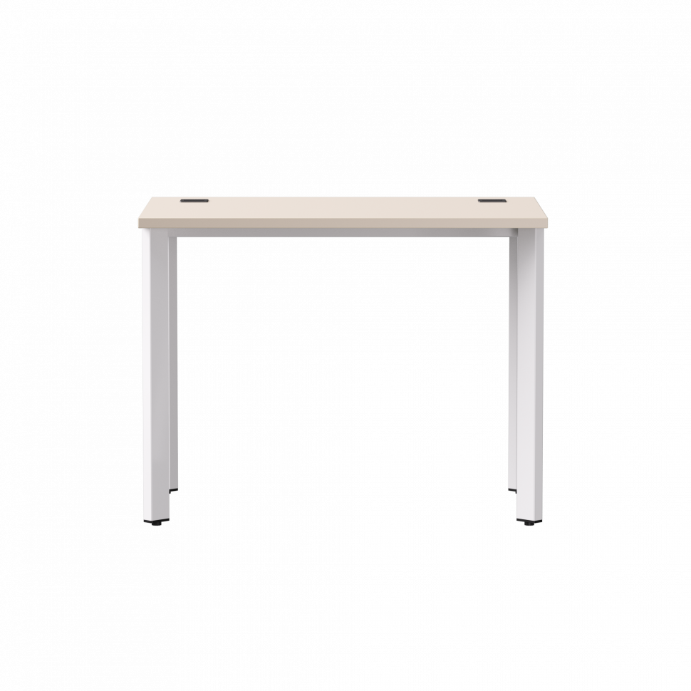 Стол прямой Everprof EVO (ЭВО) на металлокаркасе 980х670х755 мм опоры 45гр Кашемир/Белый