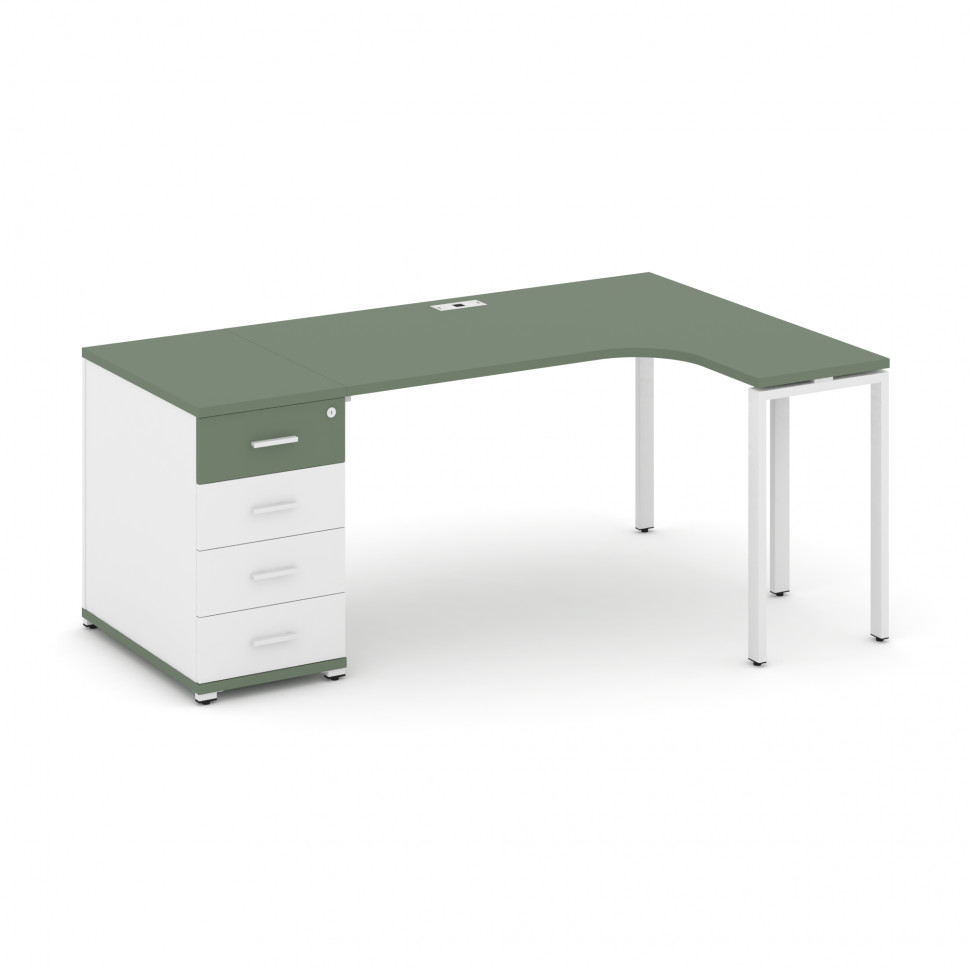 Concept Стол эргономичный CN.SA-402(R) W Кобо/Белый Бриллиант/Металл Белый 2000*1180*750 Concept Стол эргономичный CN.SA-402(R) W Кобо/Белый Бриллиант/Металл Белый 2000*1180*750