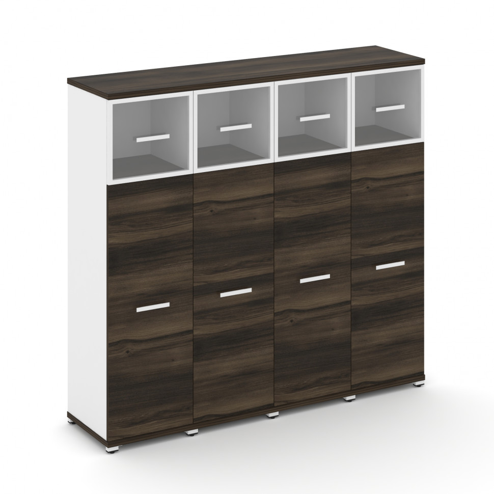 Concept Шкаф 4 узкие секции, 4 ниши CN.STU-444 RPW W Дуб Мали/Белый Бриллиант/Металл Белый/Прозрачны Concept Шкаф 4 узкие секции, 4 ниши CN.STU-444 RPW W Дуб Мали/Белый Бриллиант/Металл Белый/Прозрачны