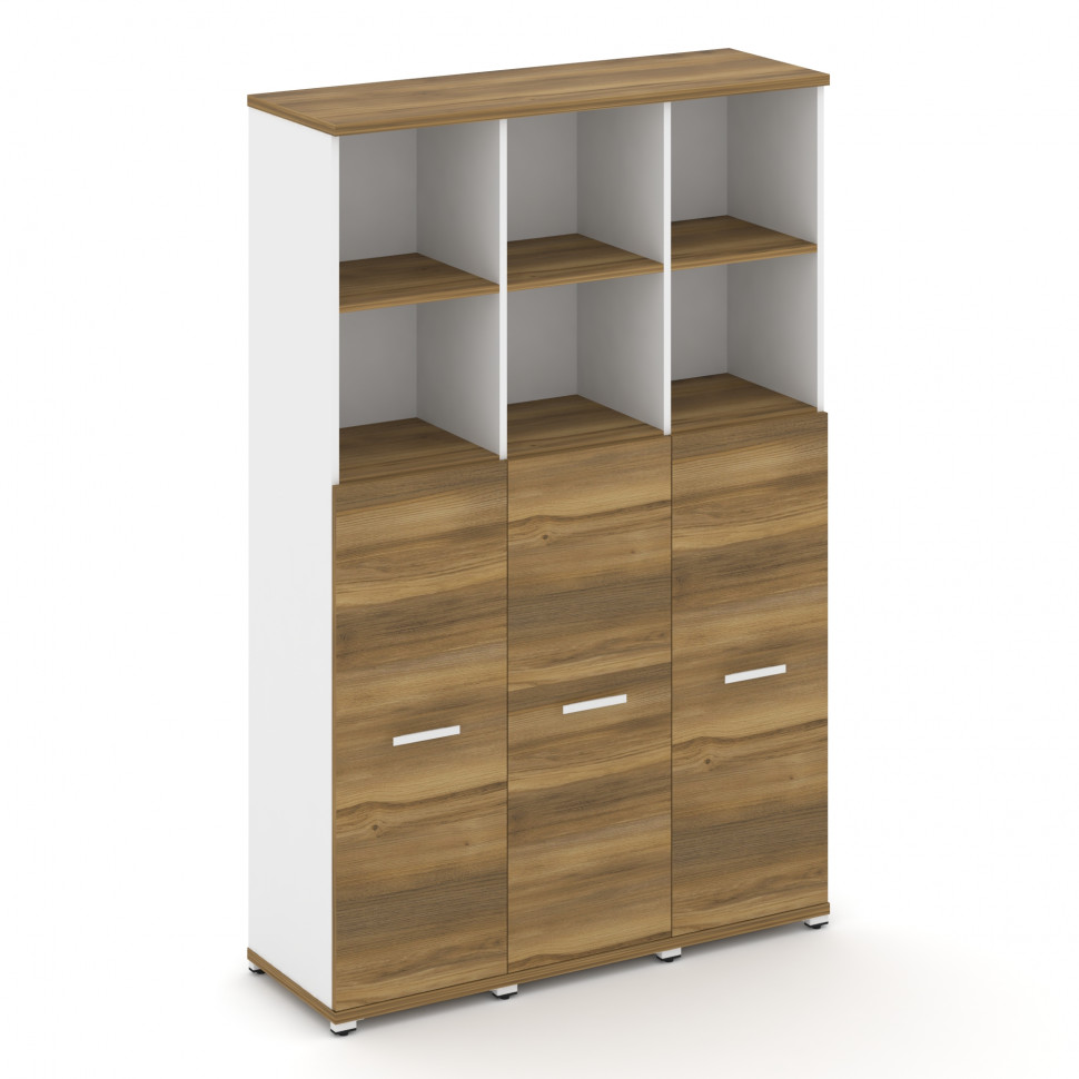 Concept Шкаф 3 узкие секции, 5 ниш CN.STU-534 W Сандал Янтарный/Белый Бриллиант/Металл Белый 1252*42
