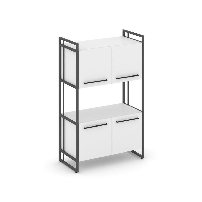 Rift Шкаф 3 ниши широкий RF.SS-33 Белый Бриллиант/Металл Антрацит/Черный Ручки 798*396*1286