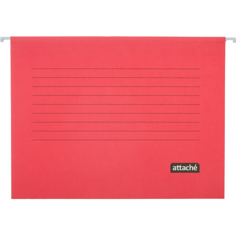 Папка подвесная Attache, А4, картон, красный, до 200л., 5шт/уп