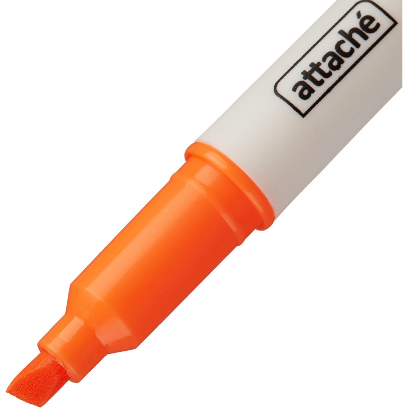 Маркер текстовыделитель Attache Double 1-4 мм желт/оранжевый
