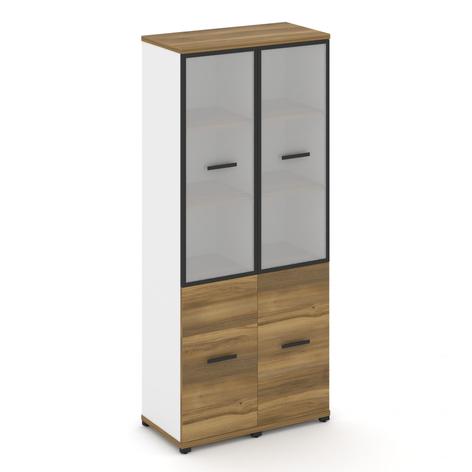 Concept Шкаф 2 узкие секции, 5 ниш CN.STU-522 RMB B Сандал Янтарный/Белый Бриллиант/Металл Черный/Са