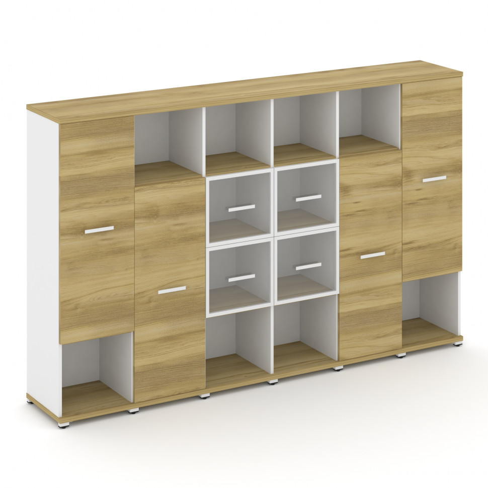 Concept Набор №461.U CN.STUN-461 RPW W Дуб Винченцо/Белый Бриллиант/Металл Белый 2500*420*1922