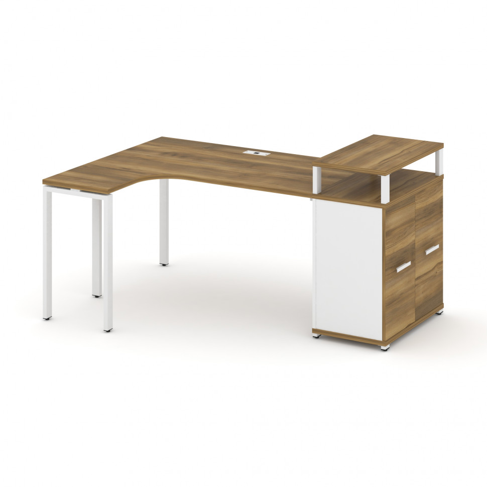 Concept Стол эргономичный с опорным распаш. шкафом с верх. горизонтом CN.SA-211(L) W Сандал Янтарный Concept Стол эргономичный с опорным распаш. шкафом с верх. горизонтом CN.SA-211(L) W Сандал Янтарный