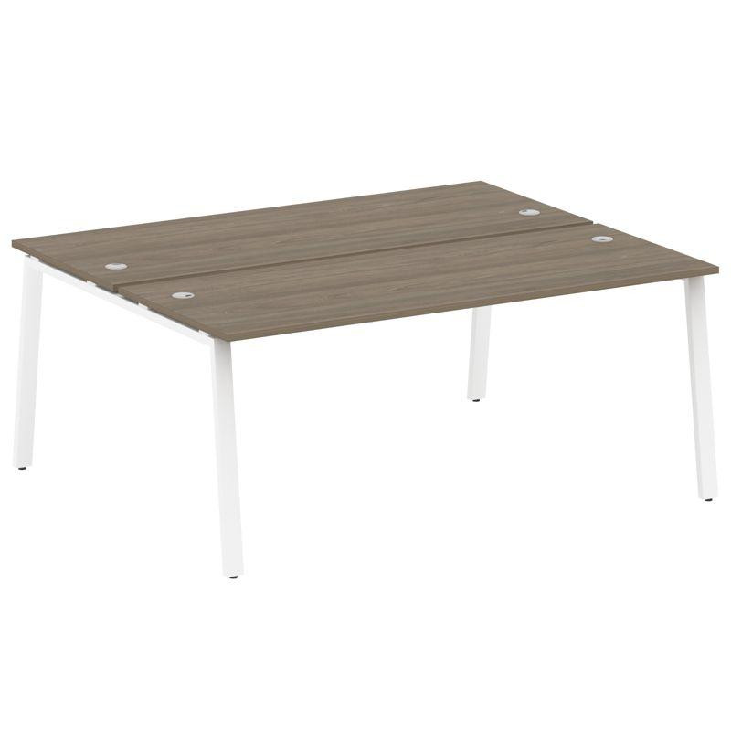 Metal System Рабочая станция на А-образном м/к БА.РАС-СП-2.5 Вяз Благородный/Металл Белый 1800*1475*