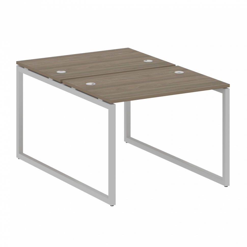 Metal System Quattro Рабочая станция на О-образном м/к 40БО.РАС-СП-2.1 Вяз Благородный/Металл Серый