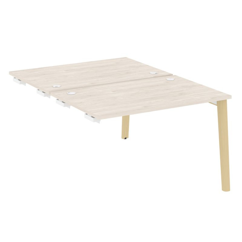 Onix Wood Стол-приставка двойной OW.D.SPR-2.8 Денвер Светлый/Дуб Светлый/Металл Белый 1180*1635*750 Onix Wood Стол-приставка двойной OW.D.SPR-2.8 Денвер Светлый/Дуб Светлый/Металл Белый 1180*1635*750