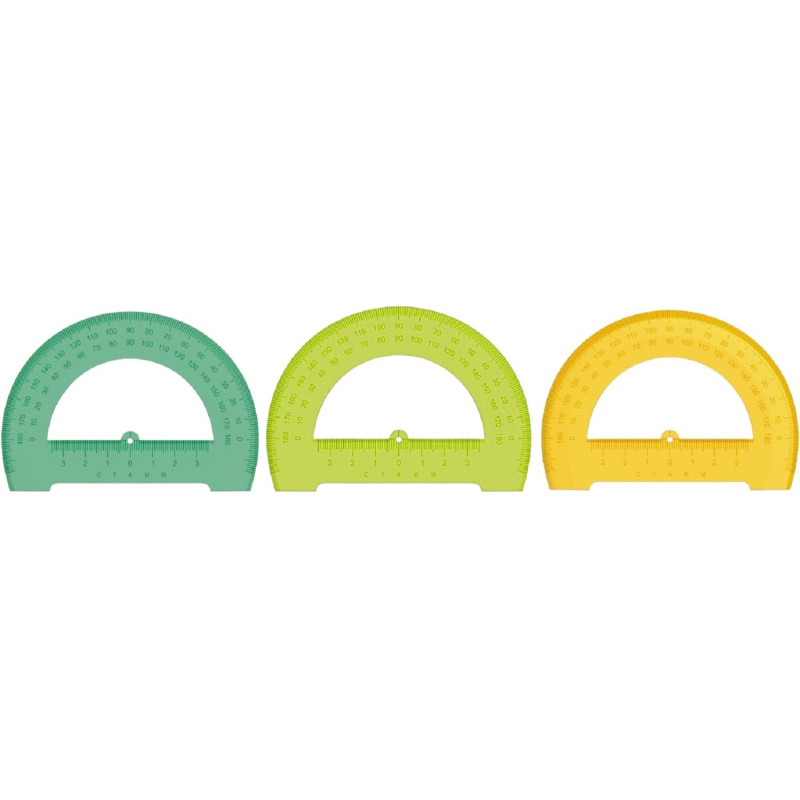 Транспортир 12см,NEON   Cristal  цвет ассорти ТР-31