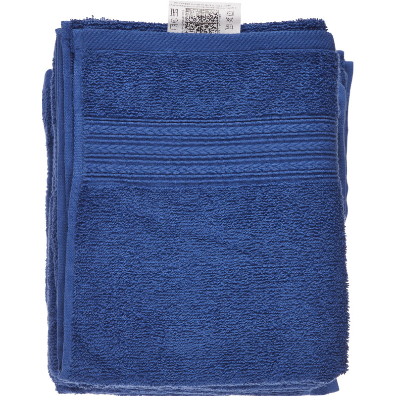 Набор полотенец махровых Luscan/бордюр 400г/м2, 50х90 тем-син, 10шт/уп