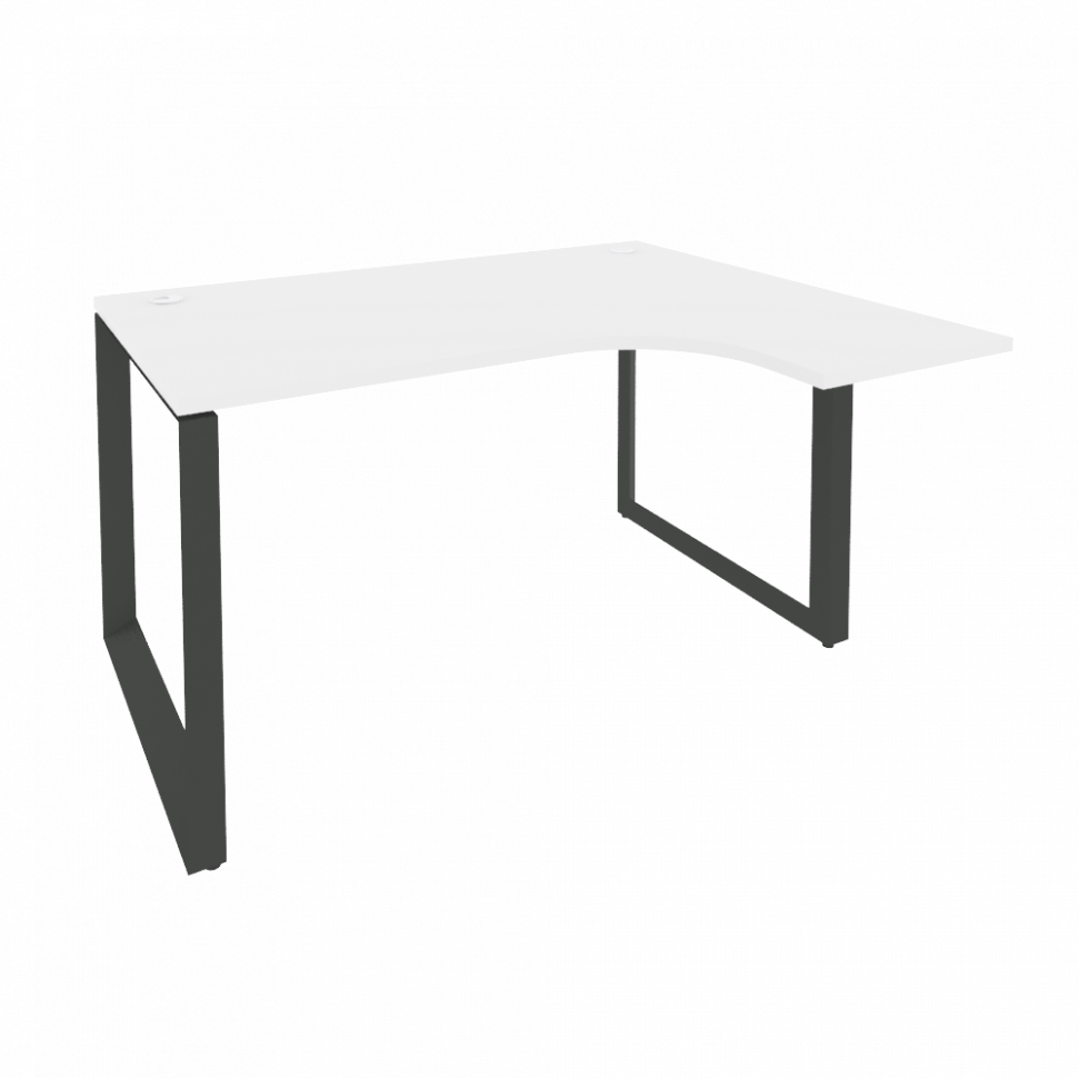 Onix Стол эргономичный правый на О-образном м/к O.MO-SA-3 (R) Белый Бриллиант/Металл Антрацит 1380*1