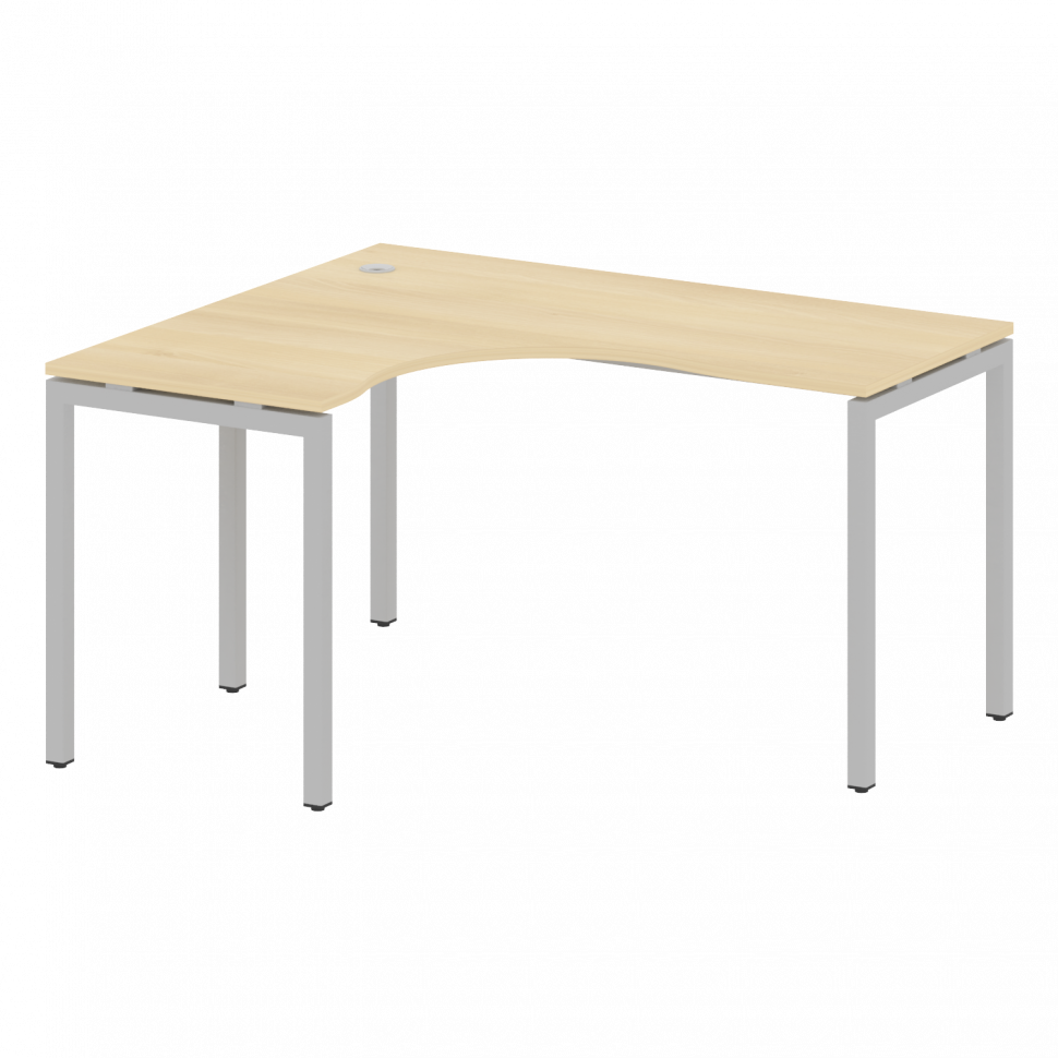 Metal System Quattro Стол криволинейный левый на П-образном м/к 40БП.СА-3 (L) Акация Лорка/Металл Се