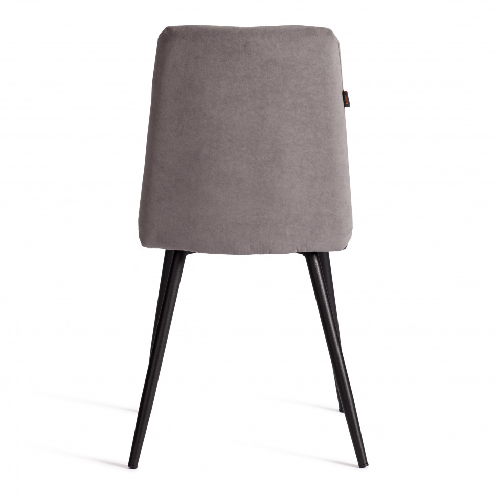 Стул обеденный Asti (2 шт. в упаковке) TREND, велюр, серый/чёрный, 29