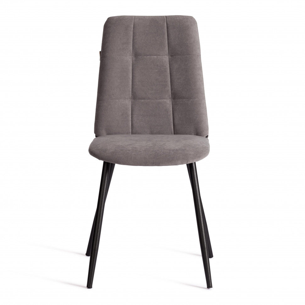 Стул обеденный Asti (2 шт. в упаковке) TREND, велюр, серый/чёрный, 29