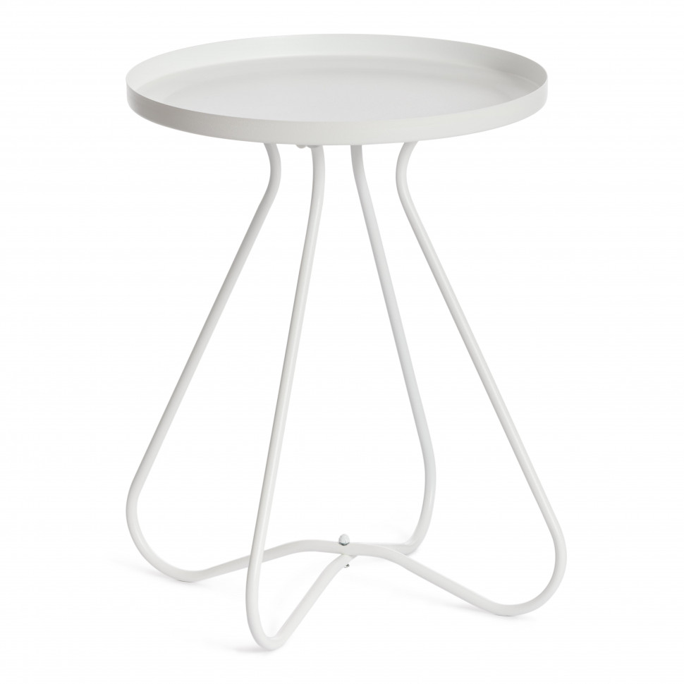 Столик журнальный GLAND металл, 40*40*45см, белый