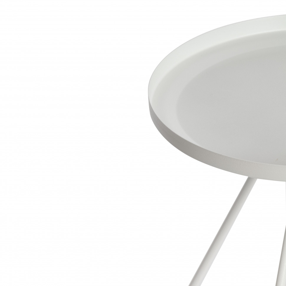 Столик журнальный GLAND металл, 40*40*45см, белый