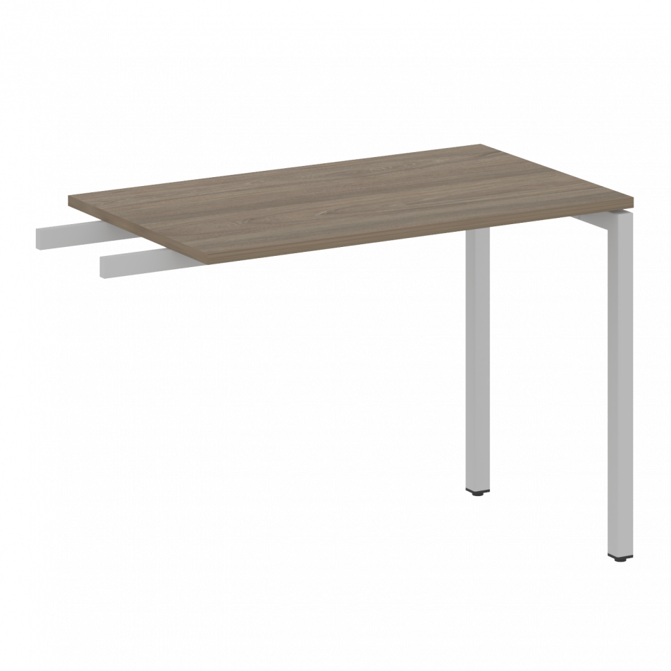 Metal System Quattro Приставной элемент на П-образном м/к 40БП.ПР-3 Вяз Благородный/Металл Серый 100