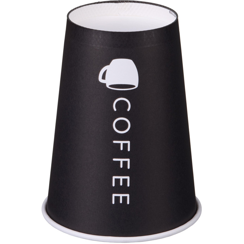 Стакан одноразовый бум 1сл 350 мл d-90мм Total Black,(1 диз.в тубе) 50шт/уп