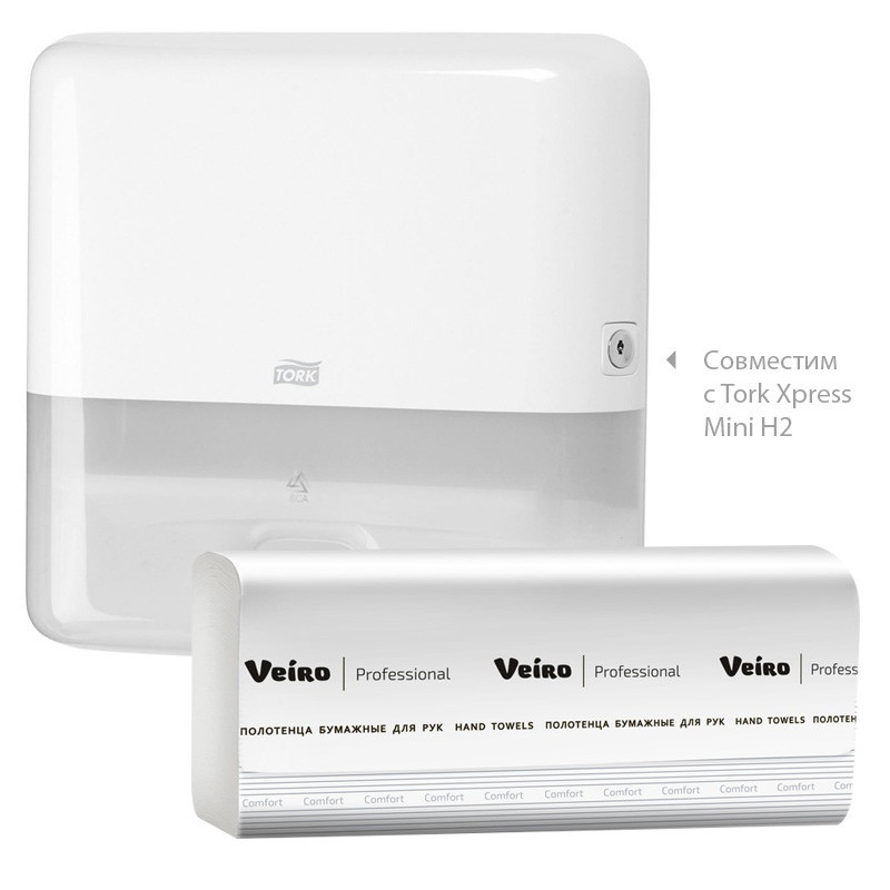 Полотенца бумажные д/держ.Veiro F2 Comf 2сл.200л/пач 21пач/кор Z-слож. KZ20