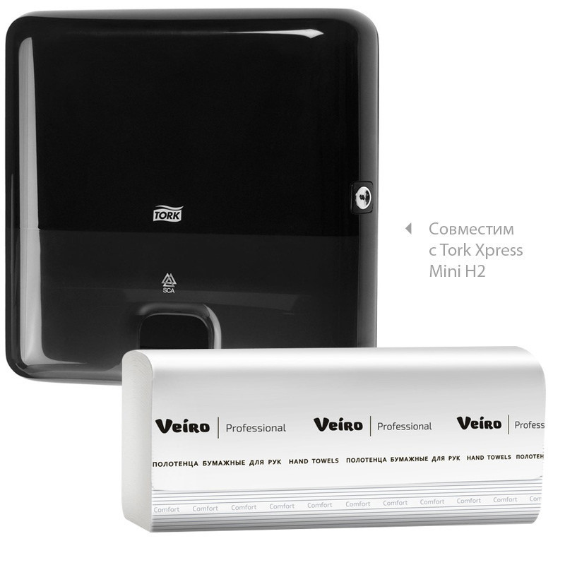 Полотенца бумажные д/держ.Veiro F2 Comf 2сл.200л/пач 21пач/кор Z-слож. KZ20