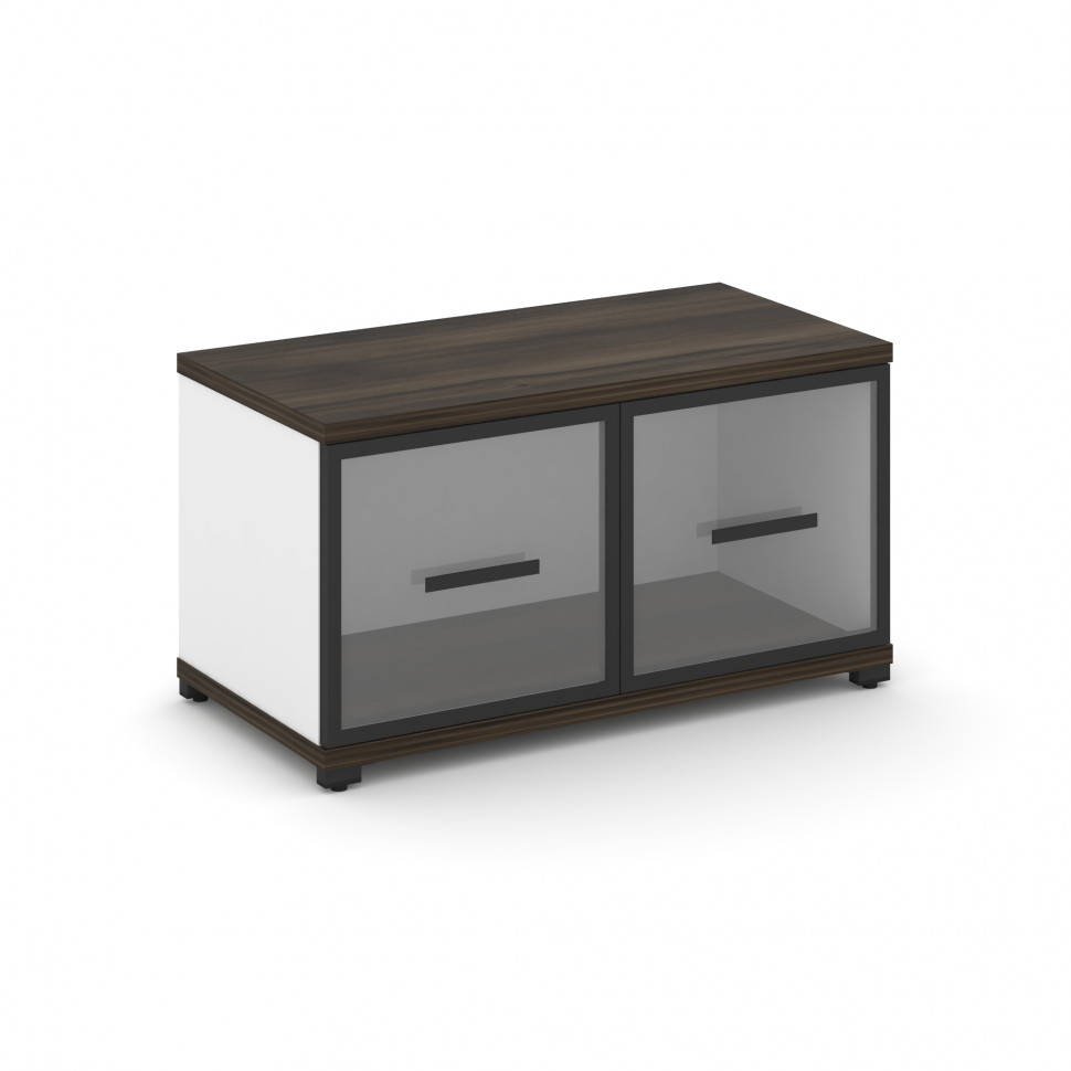 Concept Шкаф 1 широкая секция, 1 ниша CN.STS-113 RPB B Дуб Мали/Белый Бриллиант/Металл Черный/Прозра