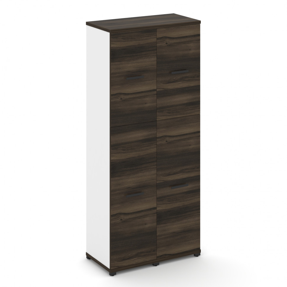 Concept Шкаф 2 узкие секции, 5 ниш CN.STU-525 B Дуб Мали/Белый Бриллиант/Металл Черный 836*420*1922