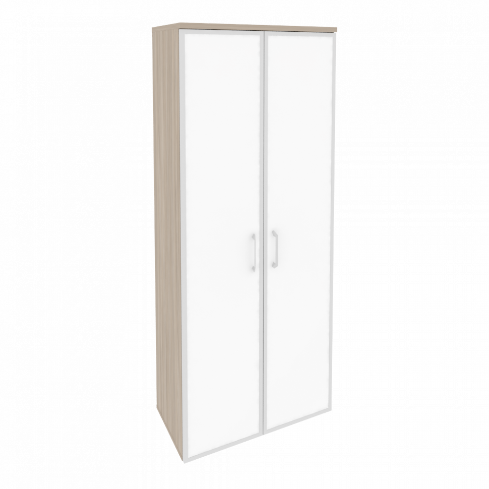 Onix Шкаф высокий широкий O.ST-1.10 R white Дуб Аттик/Стекло White 800*420*1977 Onix Шкаф высокий широкий O.ST-1.10 R white Дуб Аттик/Стекло White 800*420*1977