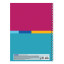 Тетрадь А4, 80 л., BRAUBERG, гребень, клетка, обложка твердая, "Color", 404055