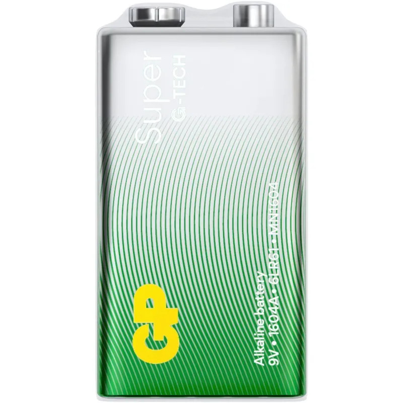 Батарейка GP Super эконом упак 9V/6LR61/Крона алкалин 1шт/уп, 1604A-5S1 Батарейка GP Super эконом упак 9V/6LR61/Крона алкалин 1шт/уп, 1604A-5S1