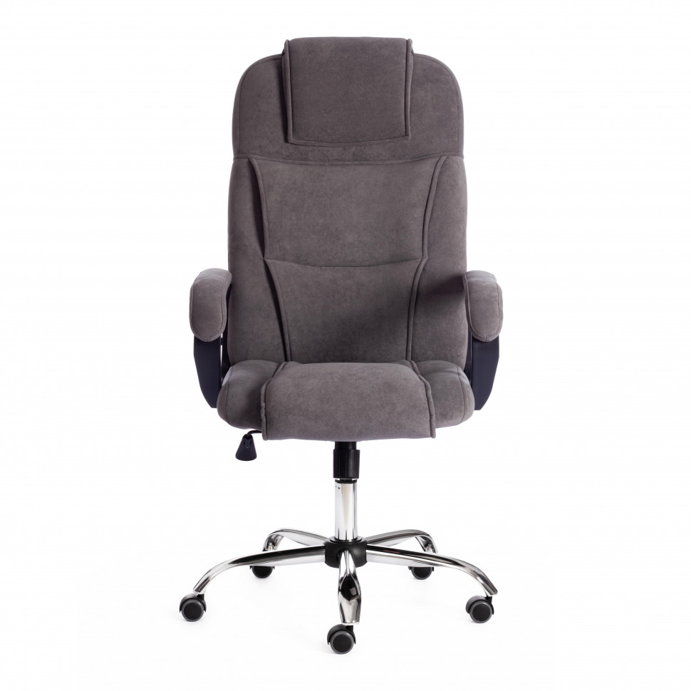 Кресло BERGAMO хром (22) флок , серый, 29