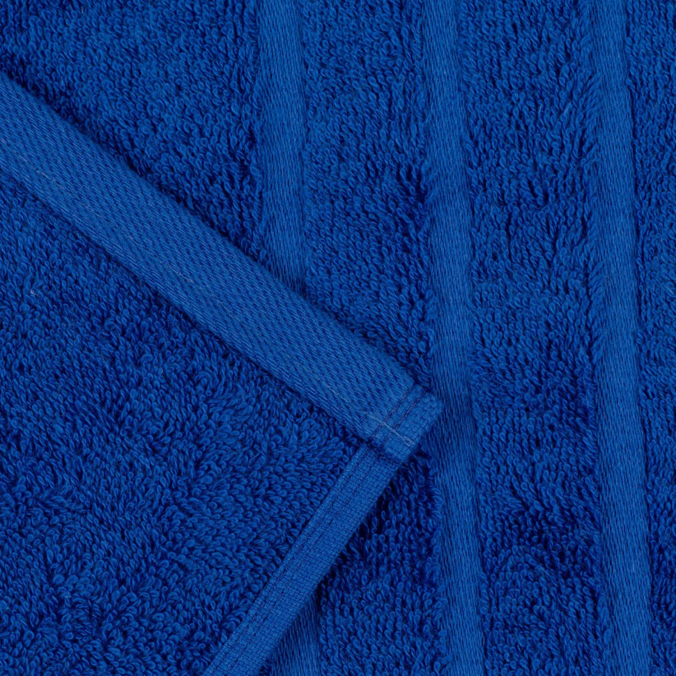 Полотенце махровое Luscan/бордюр 500г/м2, 50х90, синий, 2 шт/уп