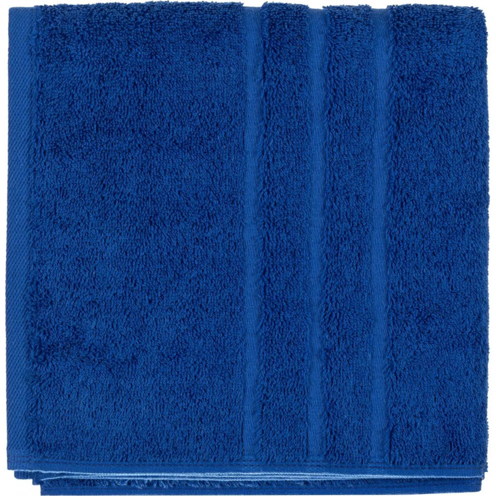 Полотенце махровое Luscan/бордюр 500г/м2, 50х90, синий, 2 шт/уп