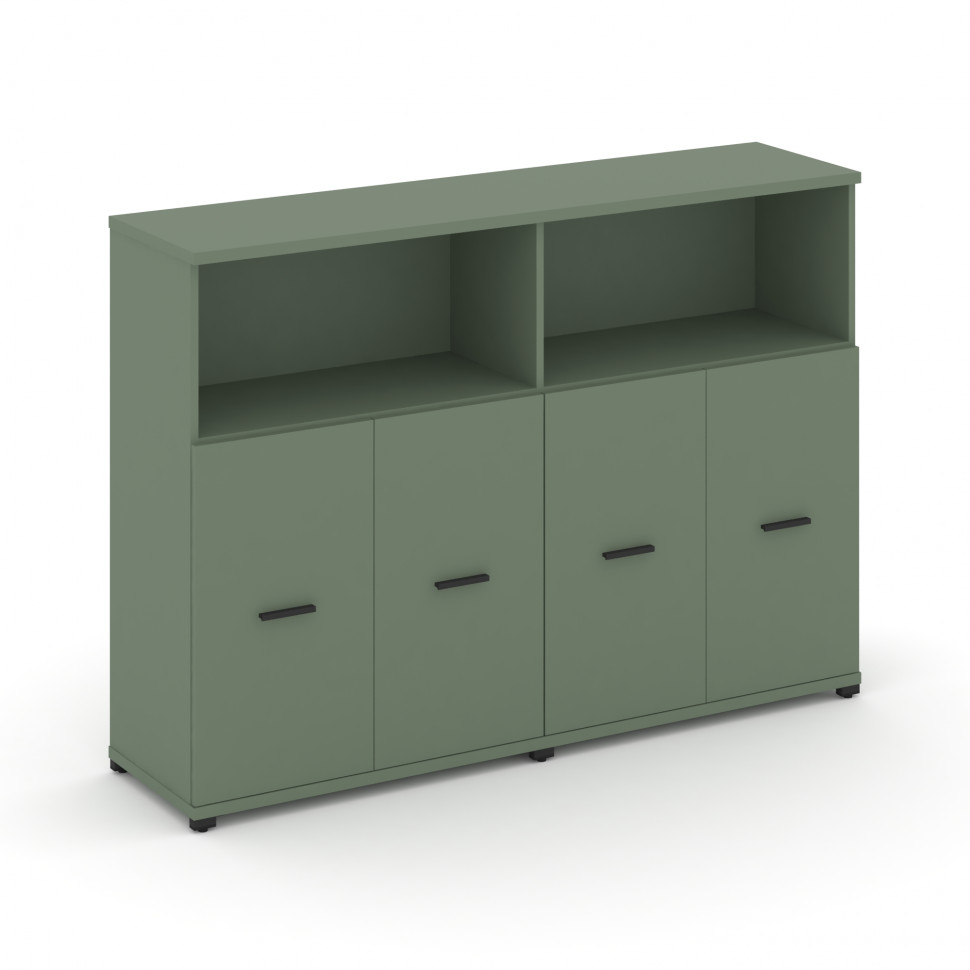 Concept Шкаф 2 широкие секции, 3 ниши CN.STS-323 B Кобо/Металл Черный 1668*420*1186