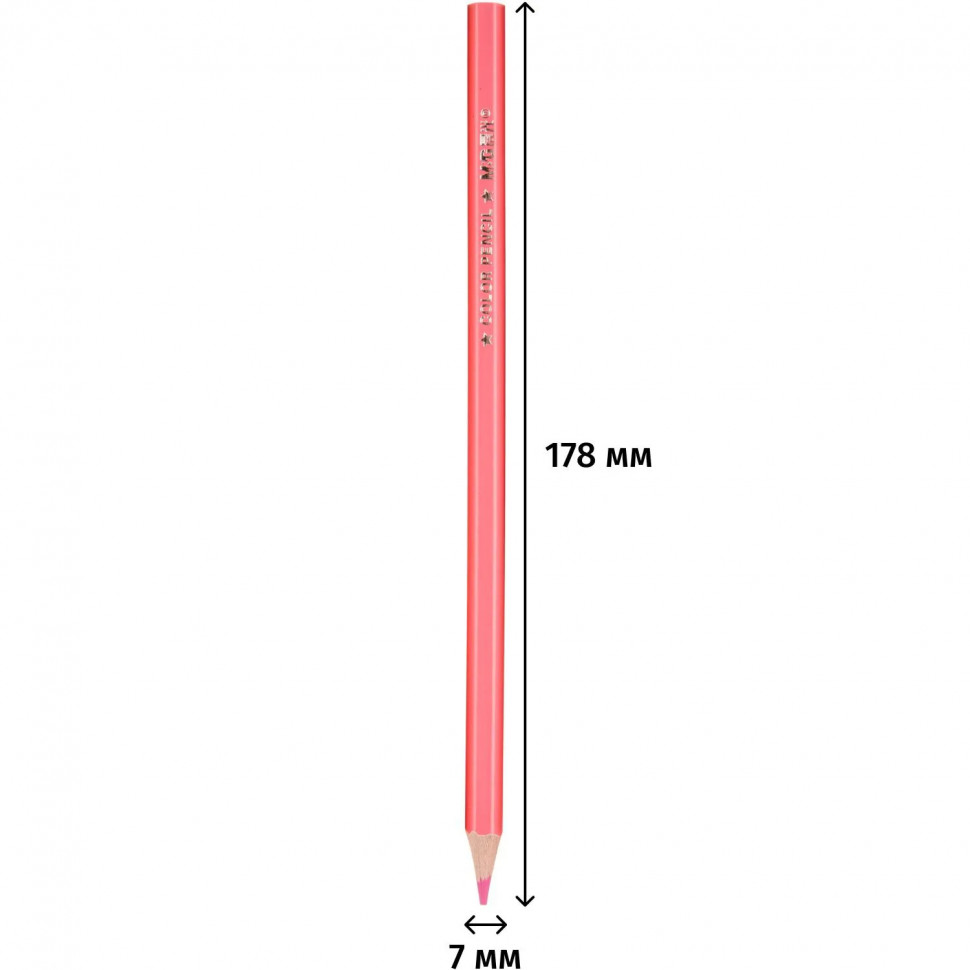 Карандаши цветные M&G   деревянные шестигранные, 24 цв в наборе