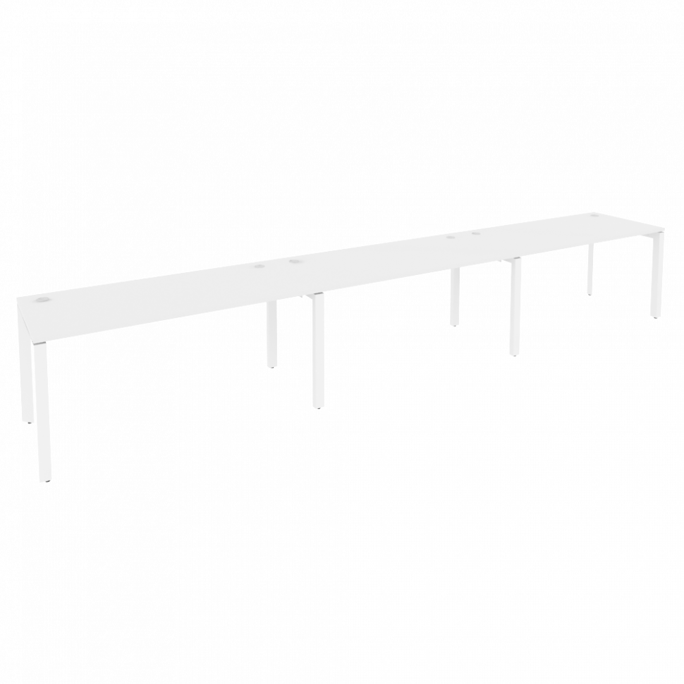 Onix Рабочая станция на П-образном м/к O.MP-RS-3.4.7 Белый Бриллиант/Металл Белый 4740*720*750