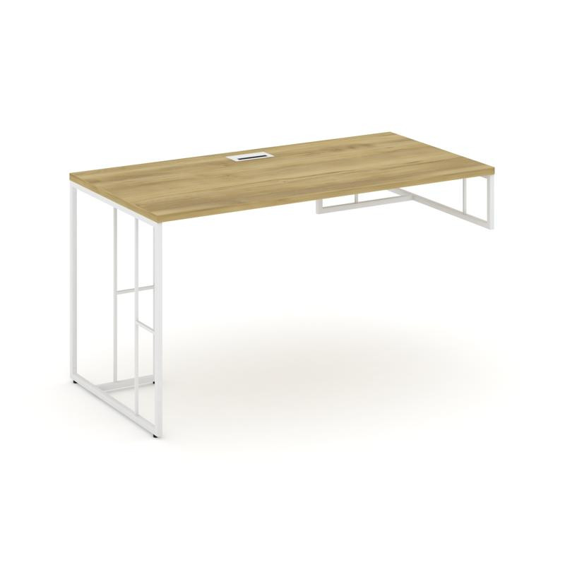 Rift Стол письменный для опорной тумбы правый RF.SPOT-003 (R) Дуб Винченцо/Металл Белый 1380*600*750