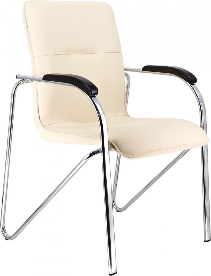 Кресло Everprof Samba (Самба) Wood CF Экокожа Бежевый