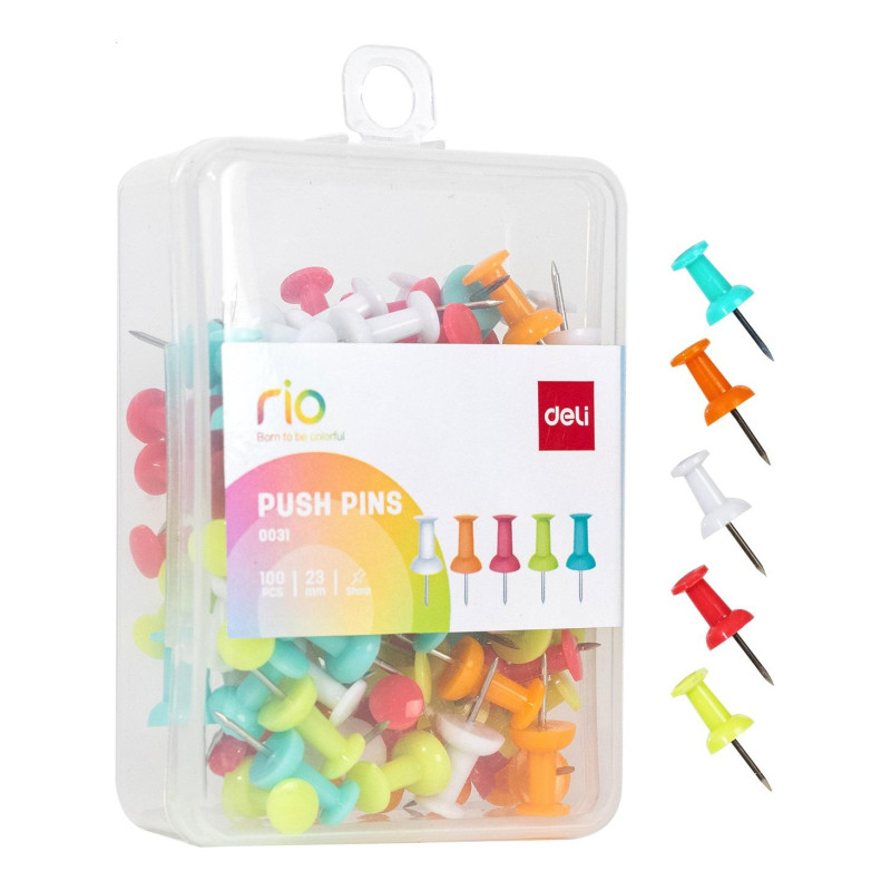 Кнопки Гвоздики Deli E0031 Essential l=23мм ассорти (упак.:100шт) Кнопки Гвоздики Deli E0031 Essential l=23мм ассорти (упак.:100шт)