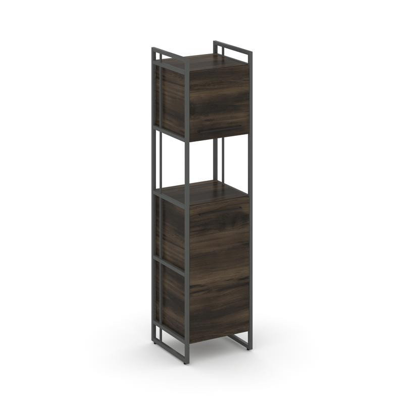 Rift Шкаф 4 ниши узкий RF.SU-42 (R) Дуб Мали/Металл Антрацит/Черный Ручки 420*396*1648