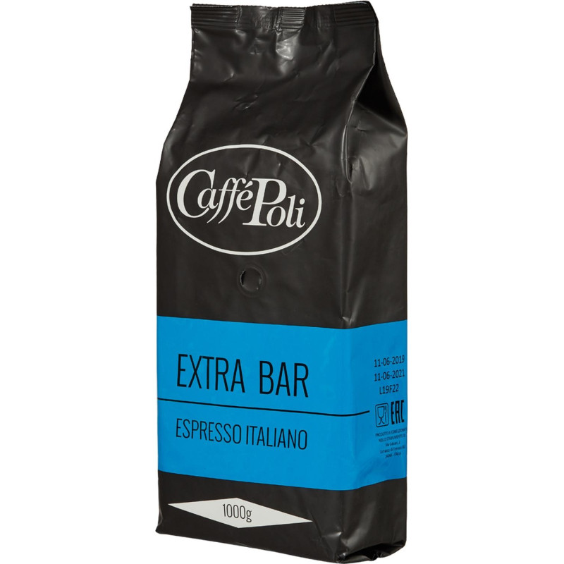 Кофе Caffe Poli Extra Bar в зернах, 1 кг.