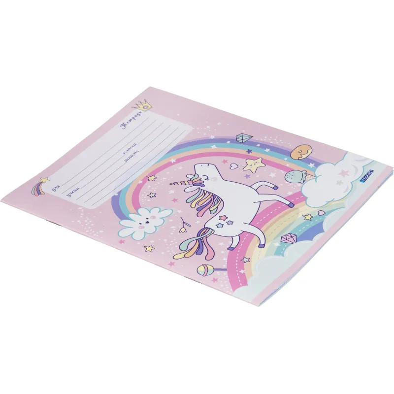 Тетрадь клетка 12 л. Магические единороги, ассорти, 12-4331